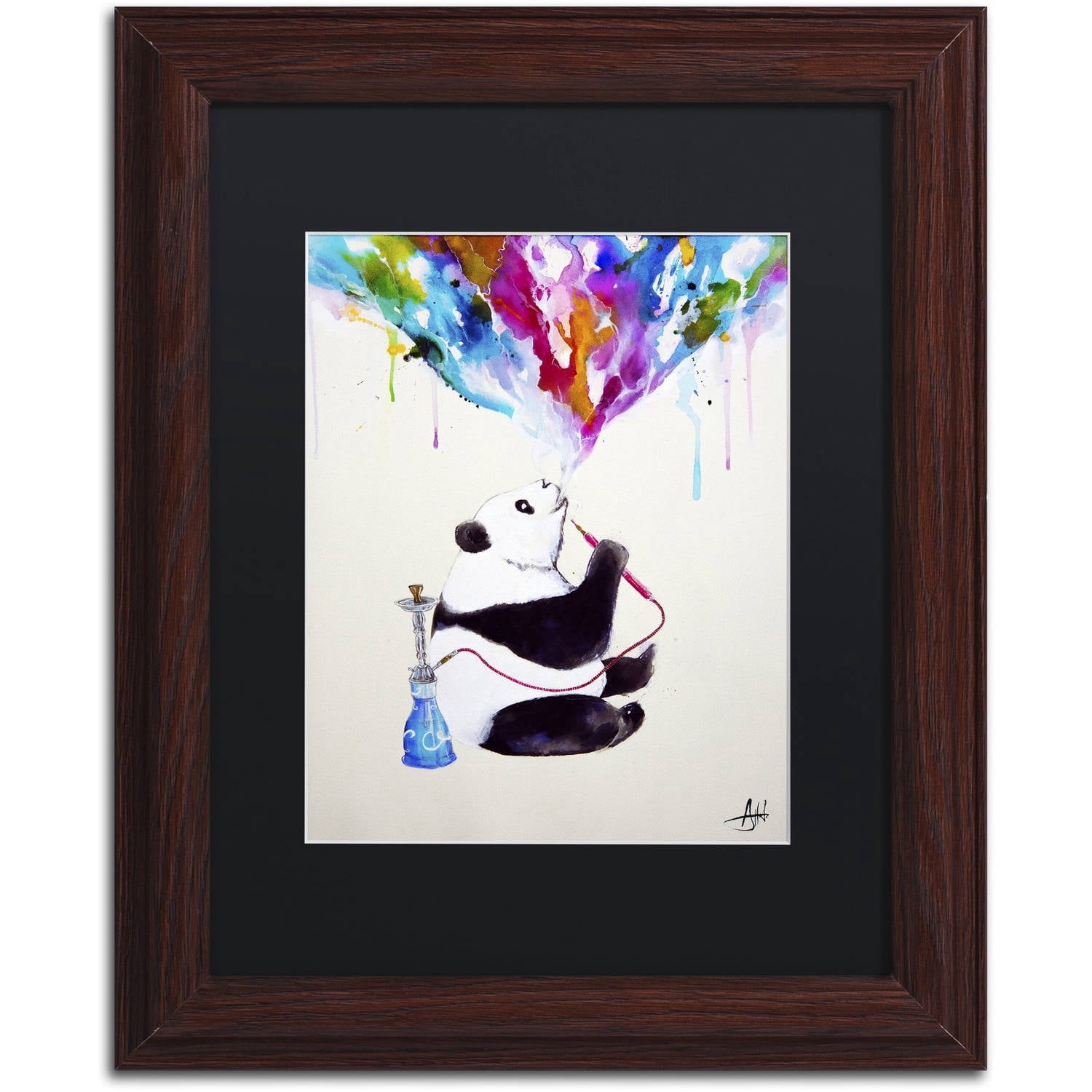Trademark Fine Art 'Chai' Canvas Art by Marc Allante, Black Matte, Wood Frame