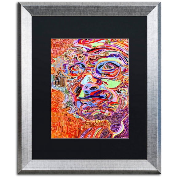 Trademark Fine Art "Chairman Of A 1966 Draft Board" Canvas Art by Josh Byer, Black Matte, Silver Frame