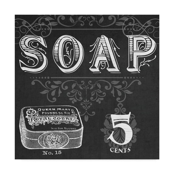Trademark Fine Art 'Chalkboard Bath Signs I' Canvas Art by June Erica Vess