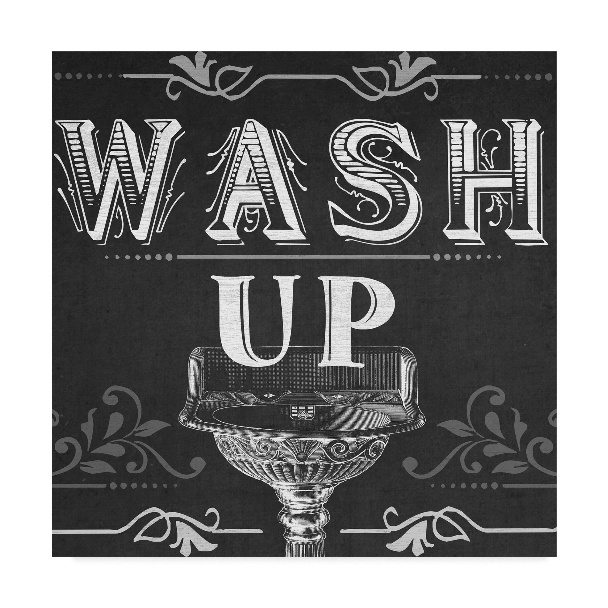 Trademark Fine Art 'Chalkboard Bath Signs III' Canvas Art by June Erica Vess