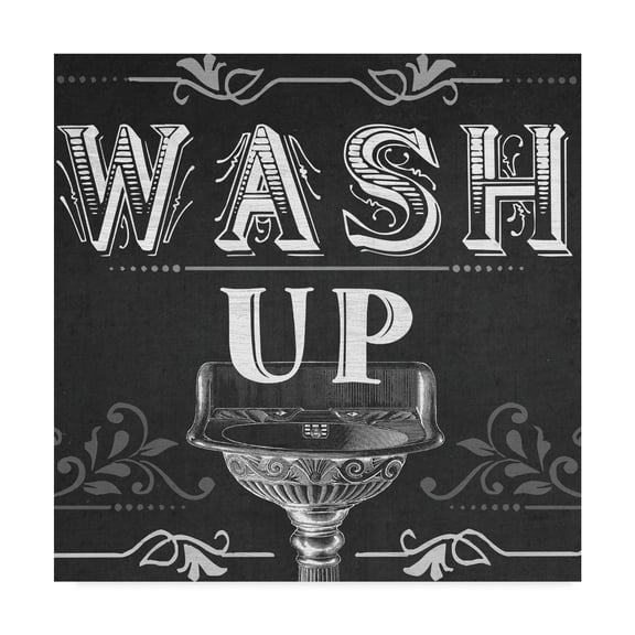 Trademark Fine Art 'Chalkboard Bath Signs III' Canvas Art by June Erica Vess