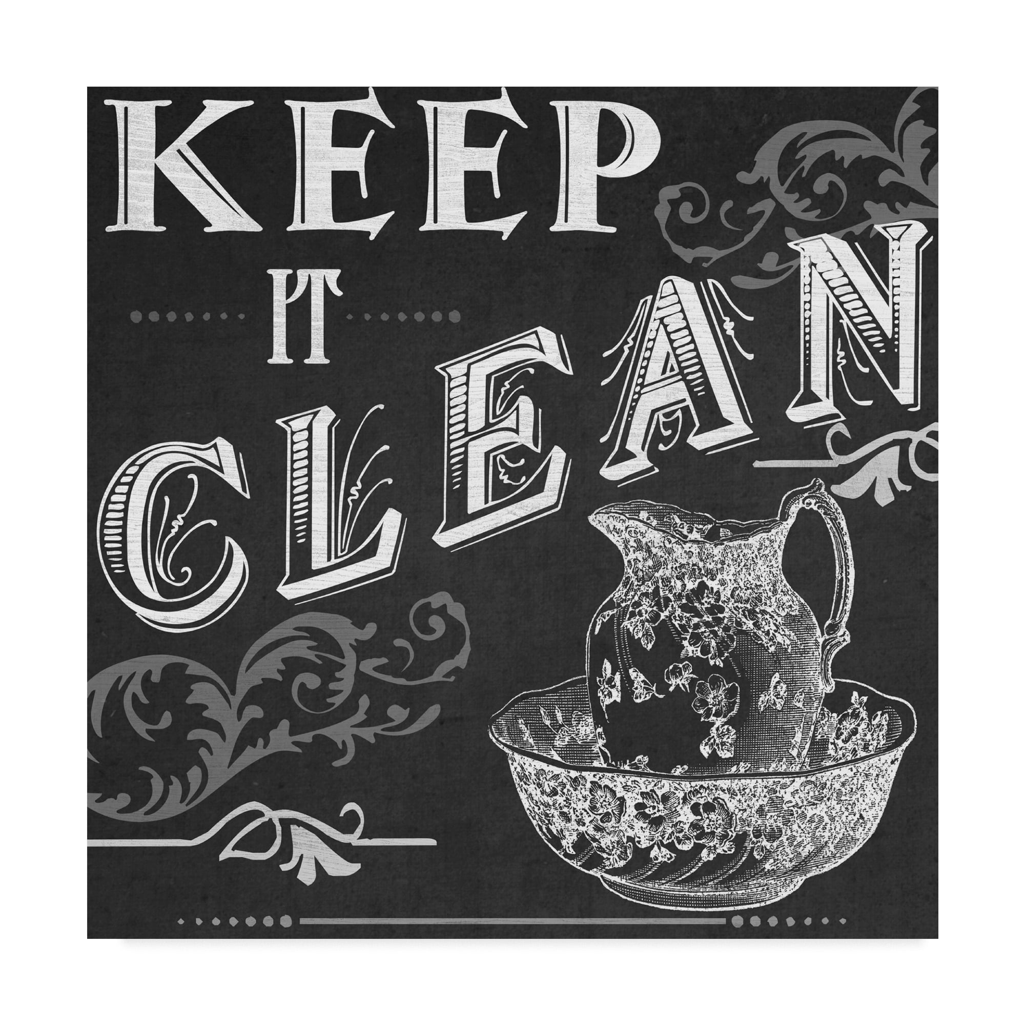 Trademark Fine Art 'Chalkboard Bath Signs IV' Canvas Art by June Erica Vess