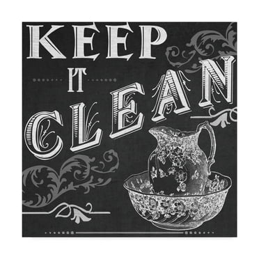 Trademark Fine Art 'Chalkboard Bath Signs IV' Canvas Art by June Erica Vess