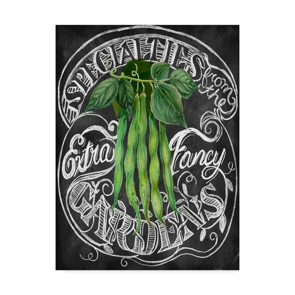 Trademark Fine Art 'Chalkboard Green Beans' Canvas Art by Art Licensing Studio