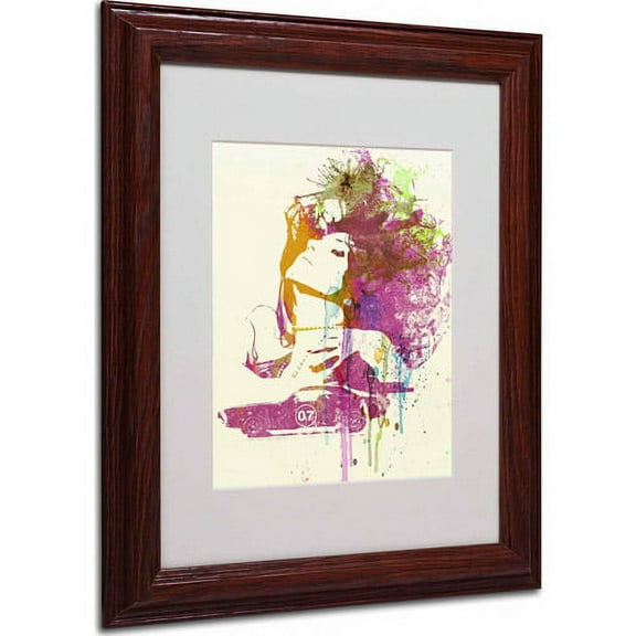Trademark Fine Art "Challenger Girl" Matted Framed Art by Naxart, Wood Frame