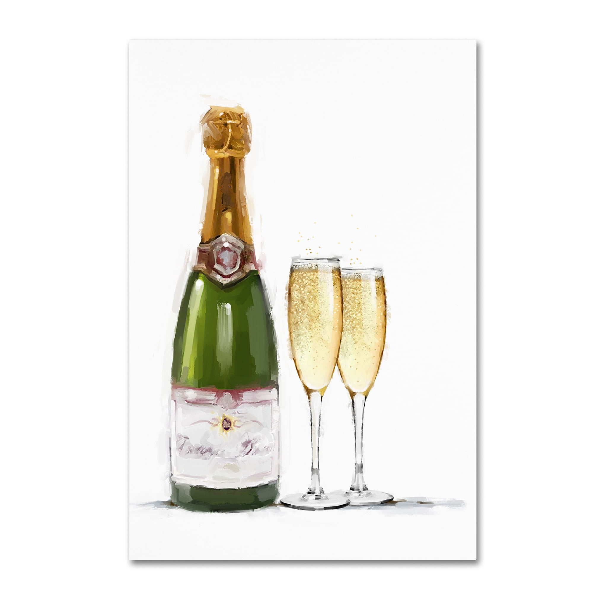 Two Champagne Glasses Toasting Painting by Ikon Images - Fine Art America