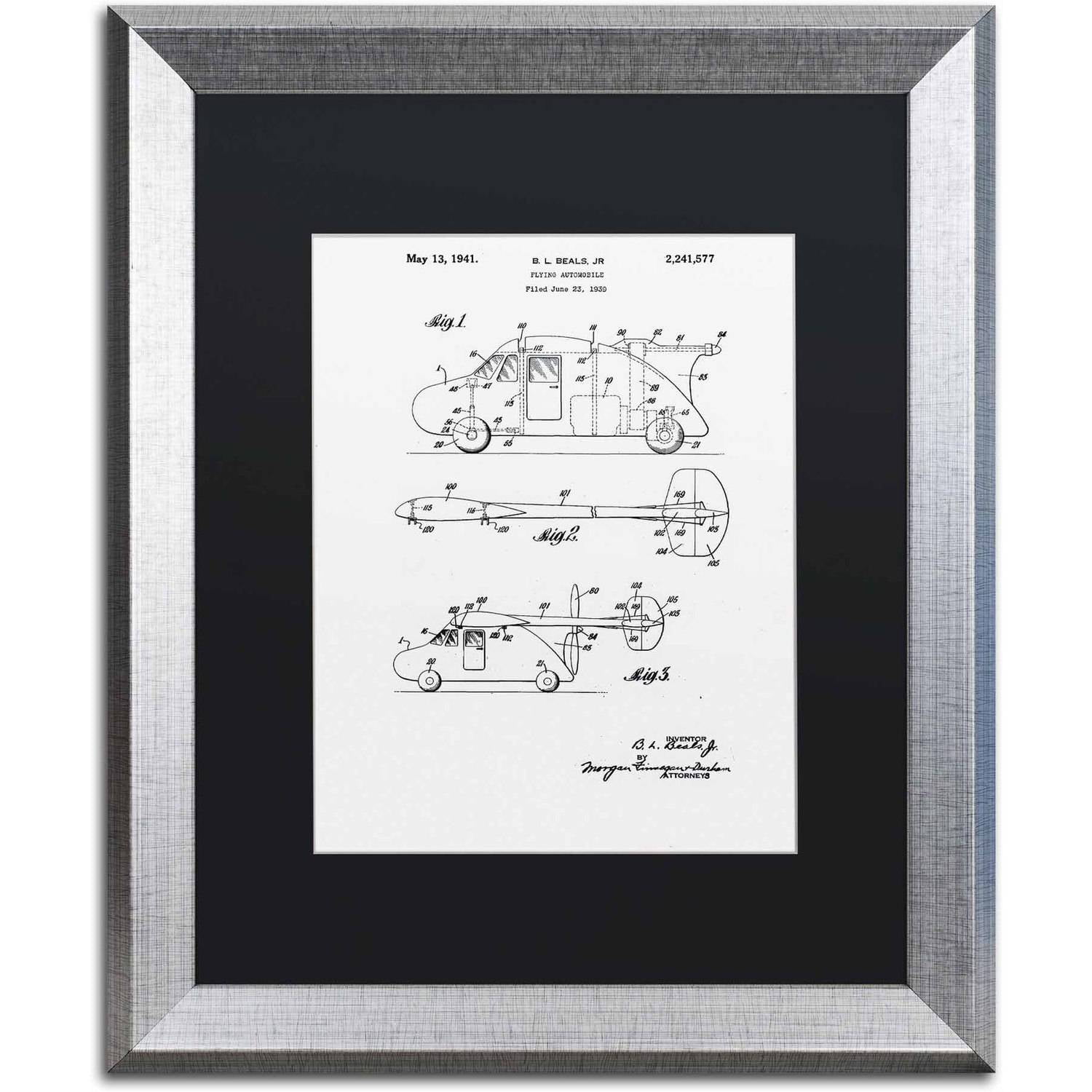 Trademark Fine Art "Chanel Lipstick Case Patent White" Canvas Art by Claire Doherty Black Matte, Silver Frame