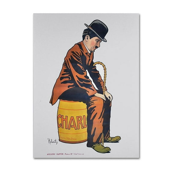 Trademark Fine Art "Chaplin" Canvas Art by Vintage Apple Collection