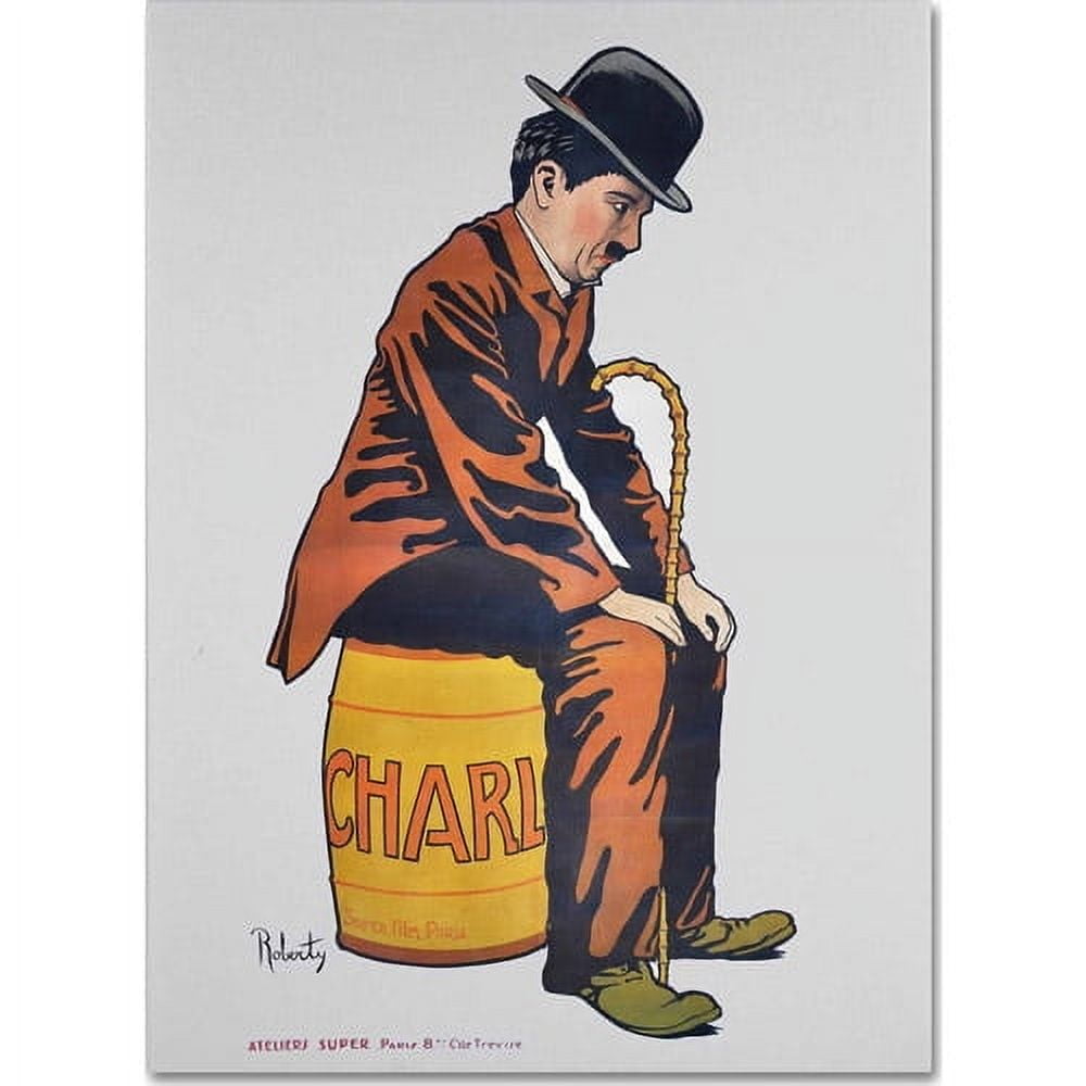 Trademark Fine Art "Chaplin" Canvas Art by Vintage Apple Collection