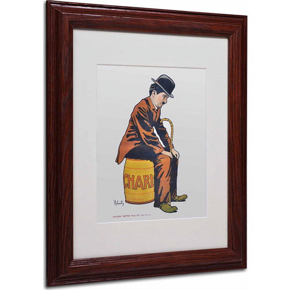 Trademark Fine Art "Chaplin" Matted Framed Art by Vintage Apple Collection, Wood Frame