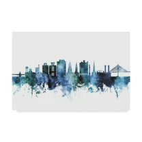 Trademark Fine Art 'Charleston South Carolina Skyline Blue' Canvas Art by Michael Tompsett