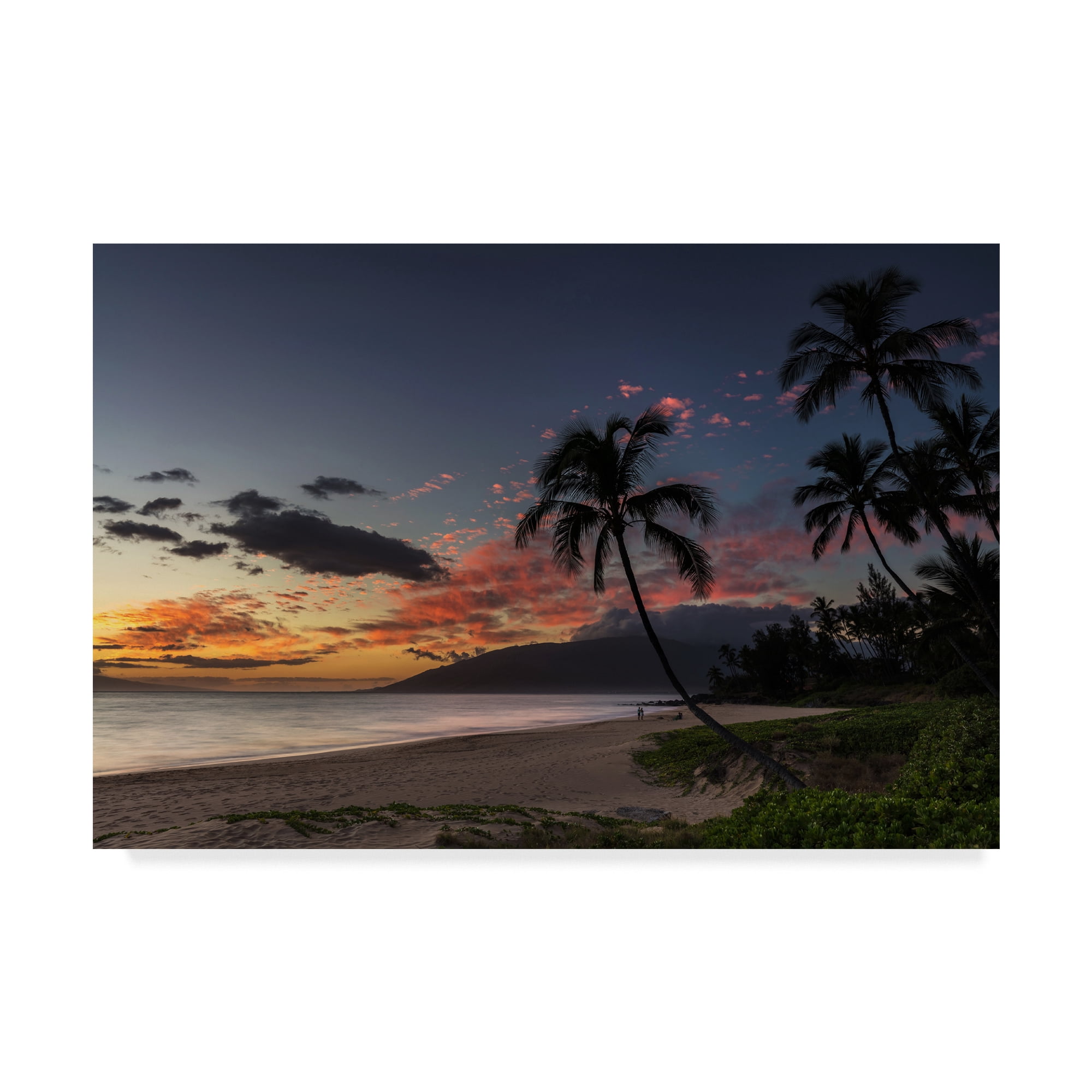 Trademark Fine Art 'Charley Young Beach Sunset' Canvas Art by Pierre Leclerc
