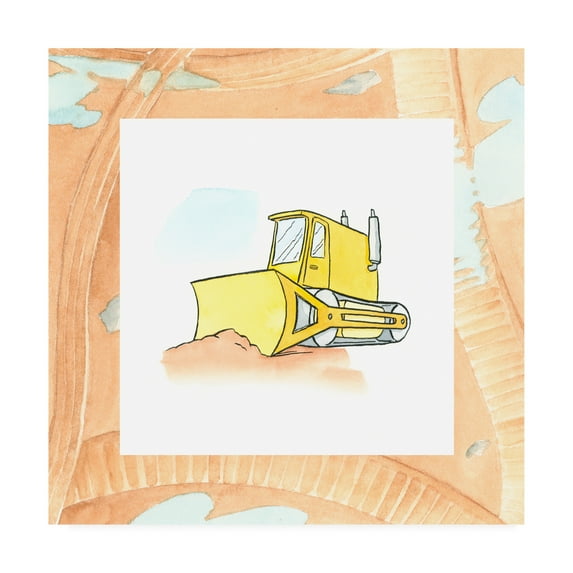 Trademark Fine Art 'Charlies Bulldozer Childrens Art' Canvas Art by Charles Swinford