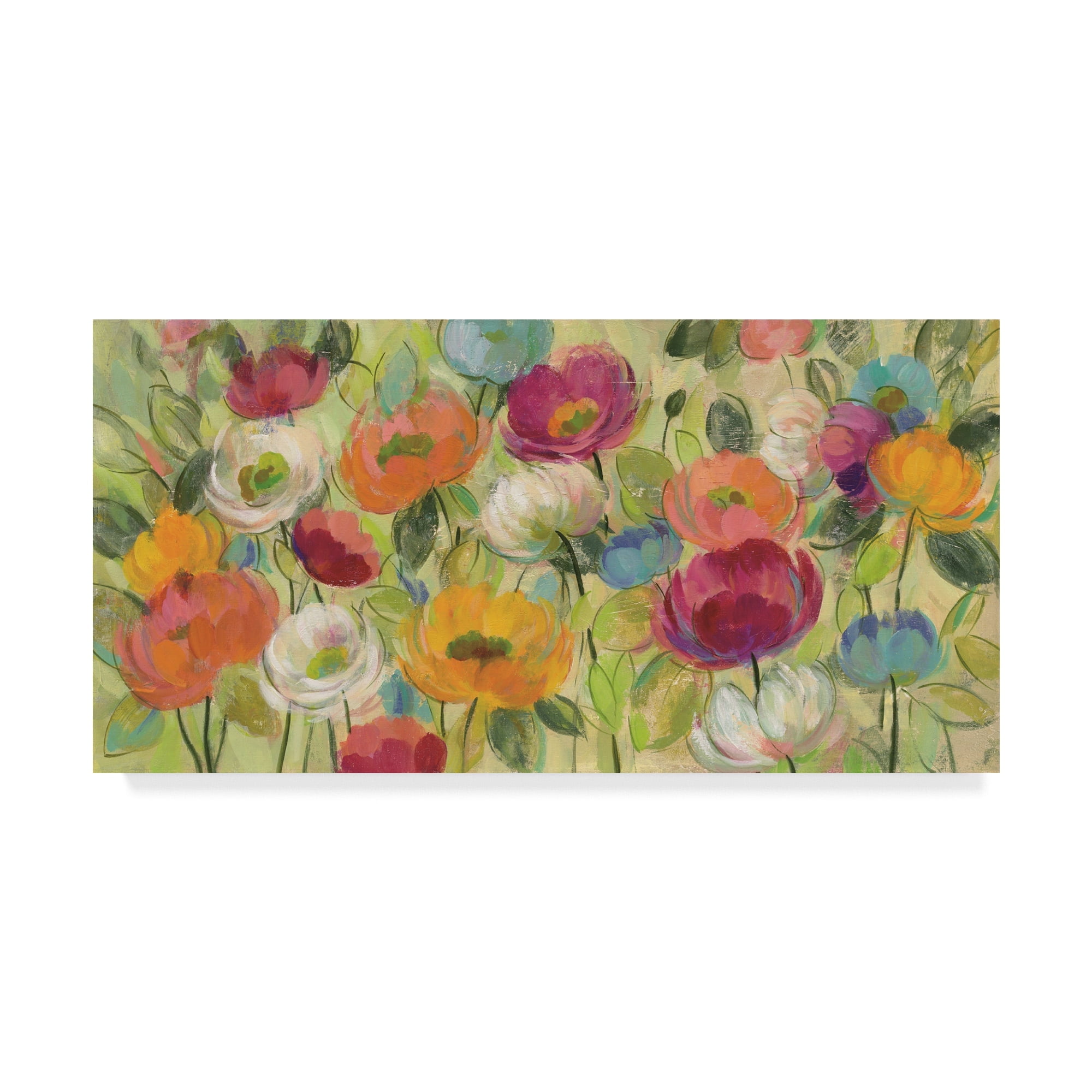 Silvia Vassileva 'Chartreuse Garden' Canvas Art