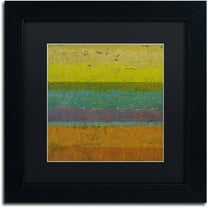 Trademark Fine Art "Chartreuse Line" Canvas Art by Michelle Calkins, Black Matte, Black Frame