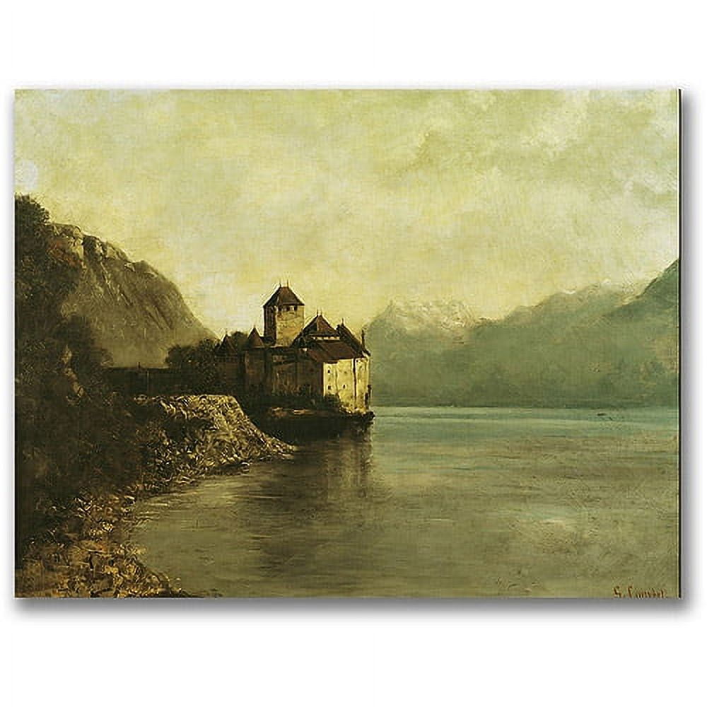 Trademark Fine Art "Chateau De Chillon, 1874" Canvas Wall Art by Gustave Courbet
