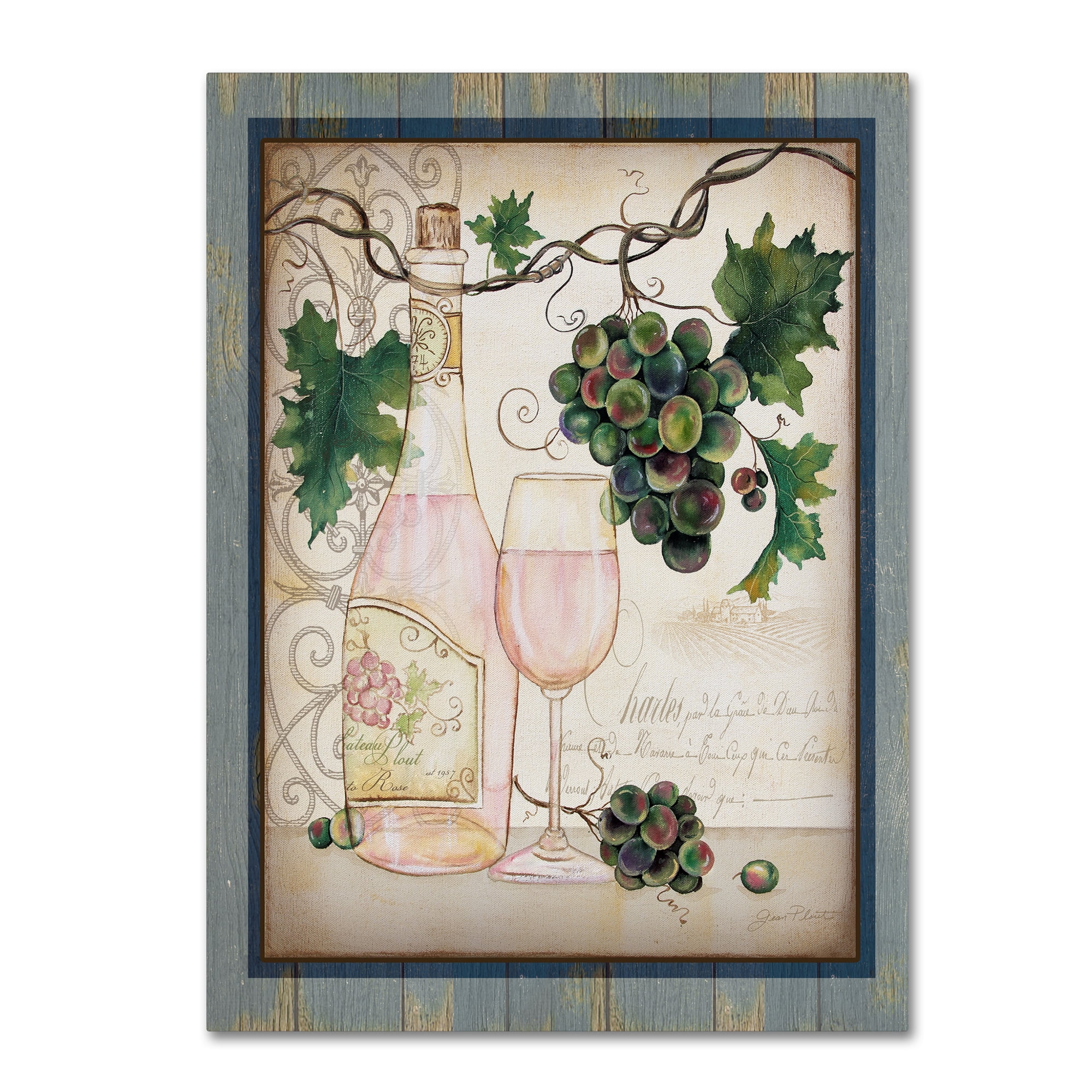 Trademark Fine Art 'Chateau Plout Wine 3' Canvas Art by Jean Plout
