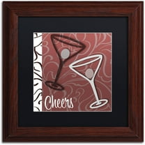 Trademark Fine Art "Cheers I" Canvas Art by Color Bakery Black Matte, Wood Frame