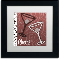 Trademark Fine Art "Cheers I" Canvas Art by Color Bakery White Matte, Black Frame