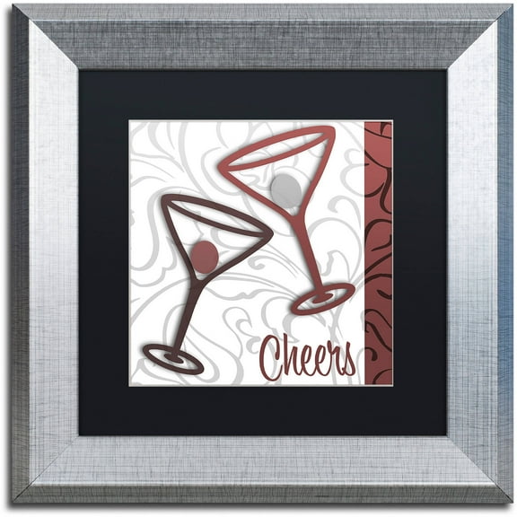 Trademark Fine Art "Cheers II" Canvas Art by Color Bakery Black Matte, Silver Frame
