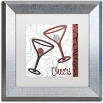 Trademark Fine Art "Cheers II" Canvas Art by Color Bakery White Matte, Silver Frame