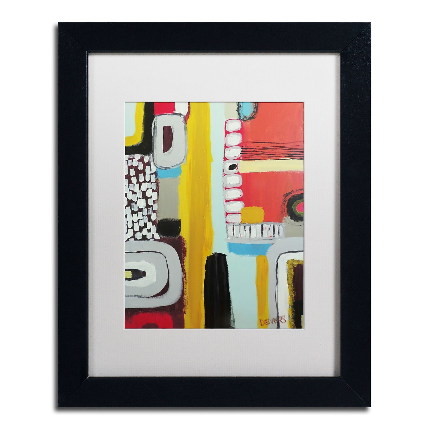Trademark Fine Art "Chemins" Canvas Art by Sylvie Demers, White Matte, Black Frame