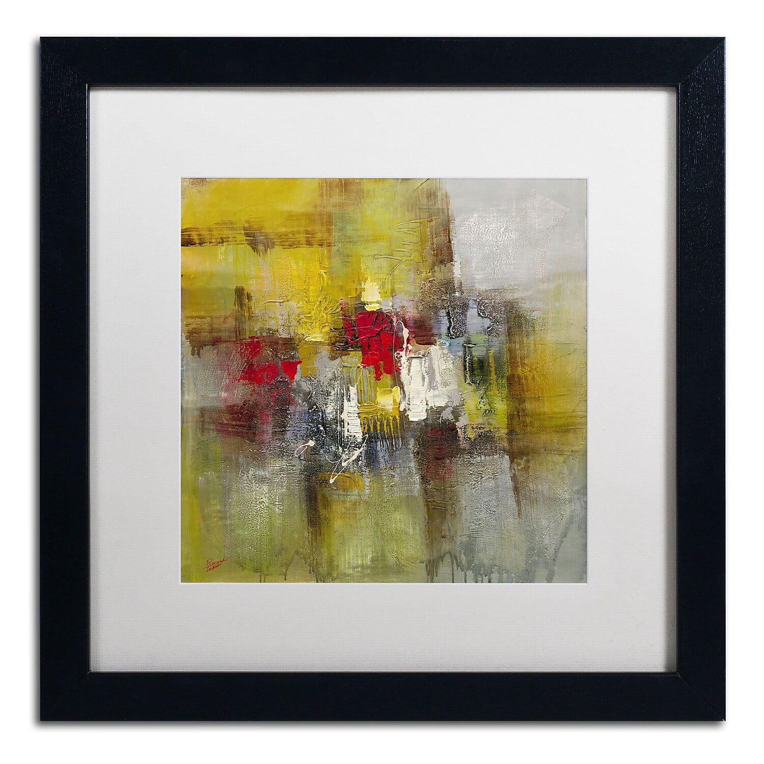 Ricardo Tapia Cherish Abstract Canvas Art with Black Frame