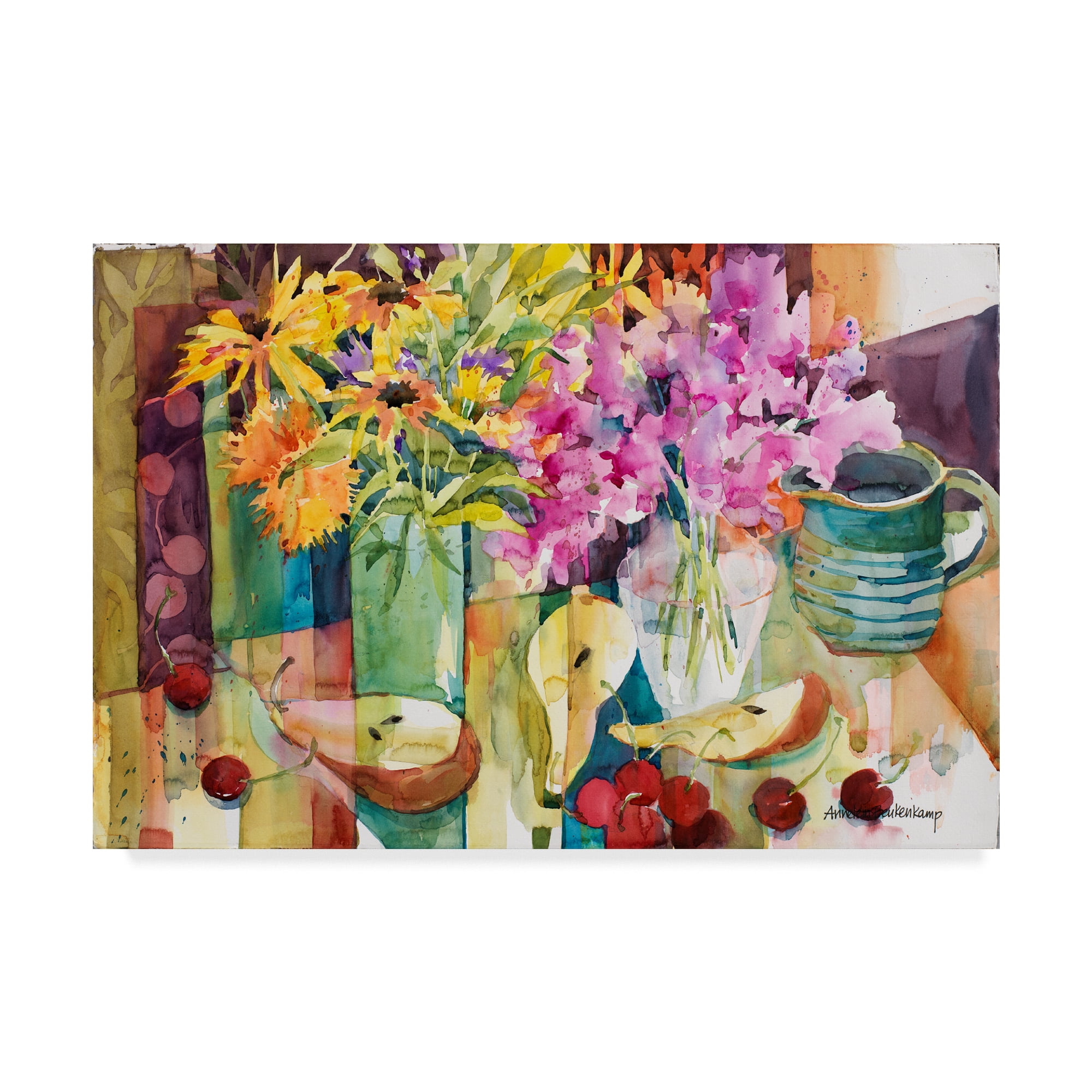 Trademark Fine Art 'Cherries Jubilee' Canvas Art by Annelein Beukenkamp