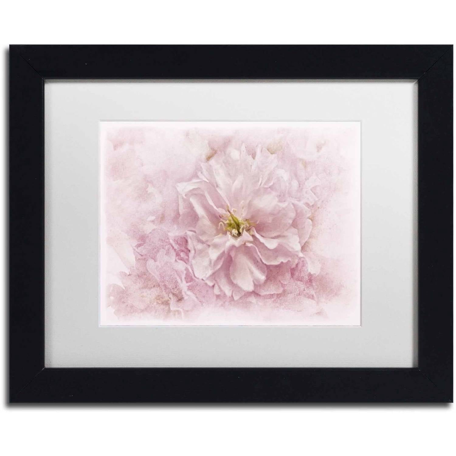 Trademark Fine Art 'Cherry Blossom' Canvas Art by Cora Niele, White Matte, Black Frame