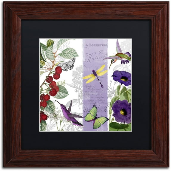 Trademark Fine Art "Cherry Picked I" Canvas Art by Color Bakery Black Matte, Wood Frame