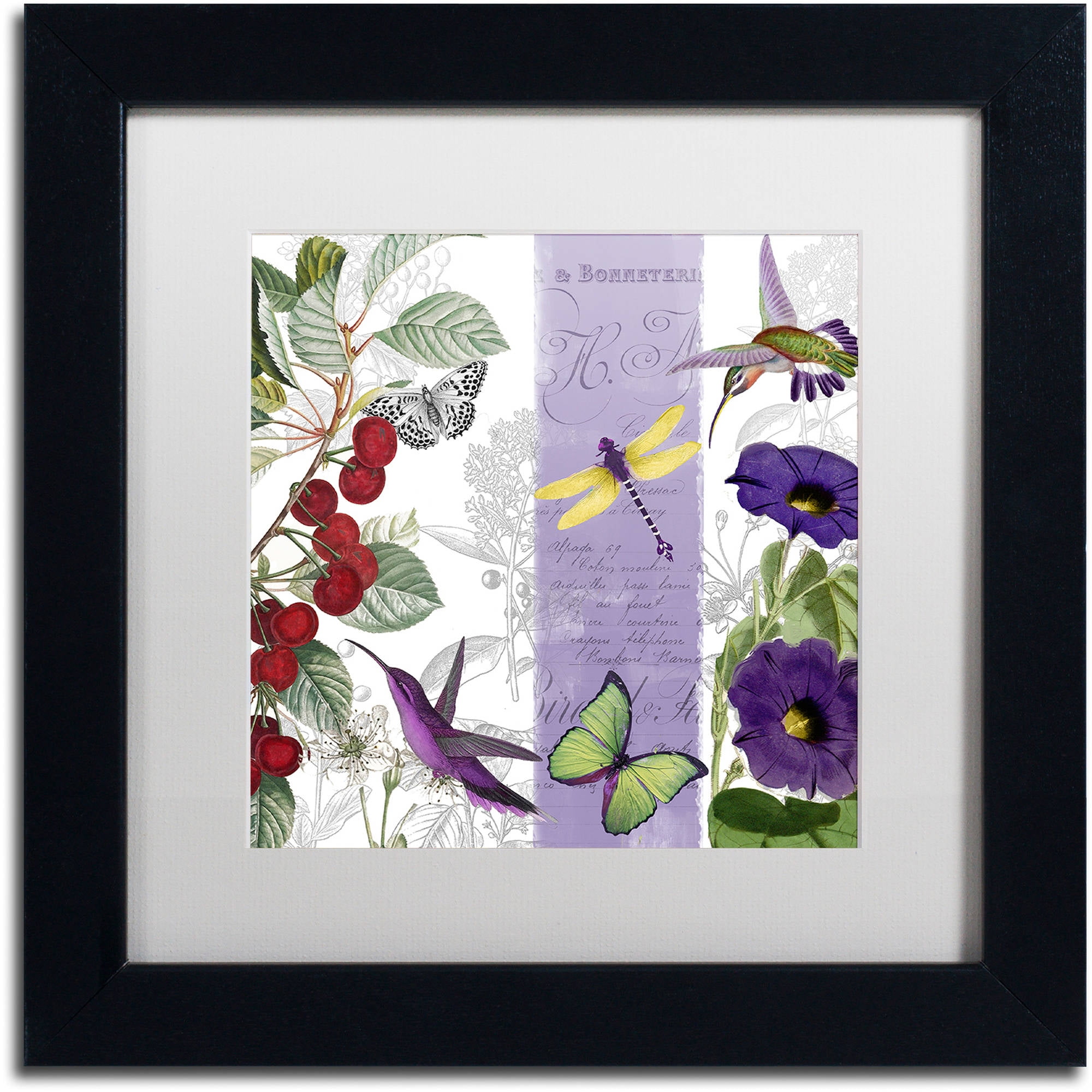 Trademark Fine Art "Cherry Picked I" Canvas Art by Color Bakery White Matte, Black Frame