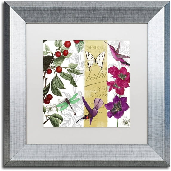 Trademark Fine Art "Cherry Picked II" Canvas Art by Color Bakery White Matte, Silver Frame