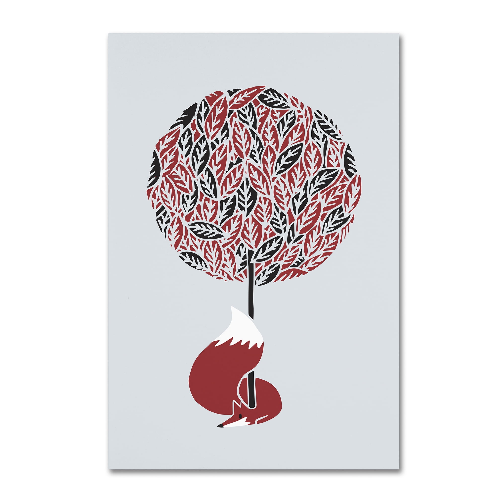Trademark Fine Art 'Cherry Tree Fox' Canvas Art by Robert Farkas