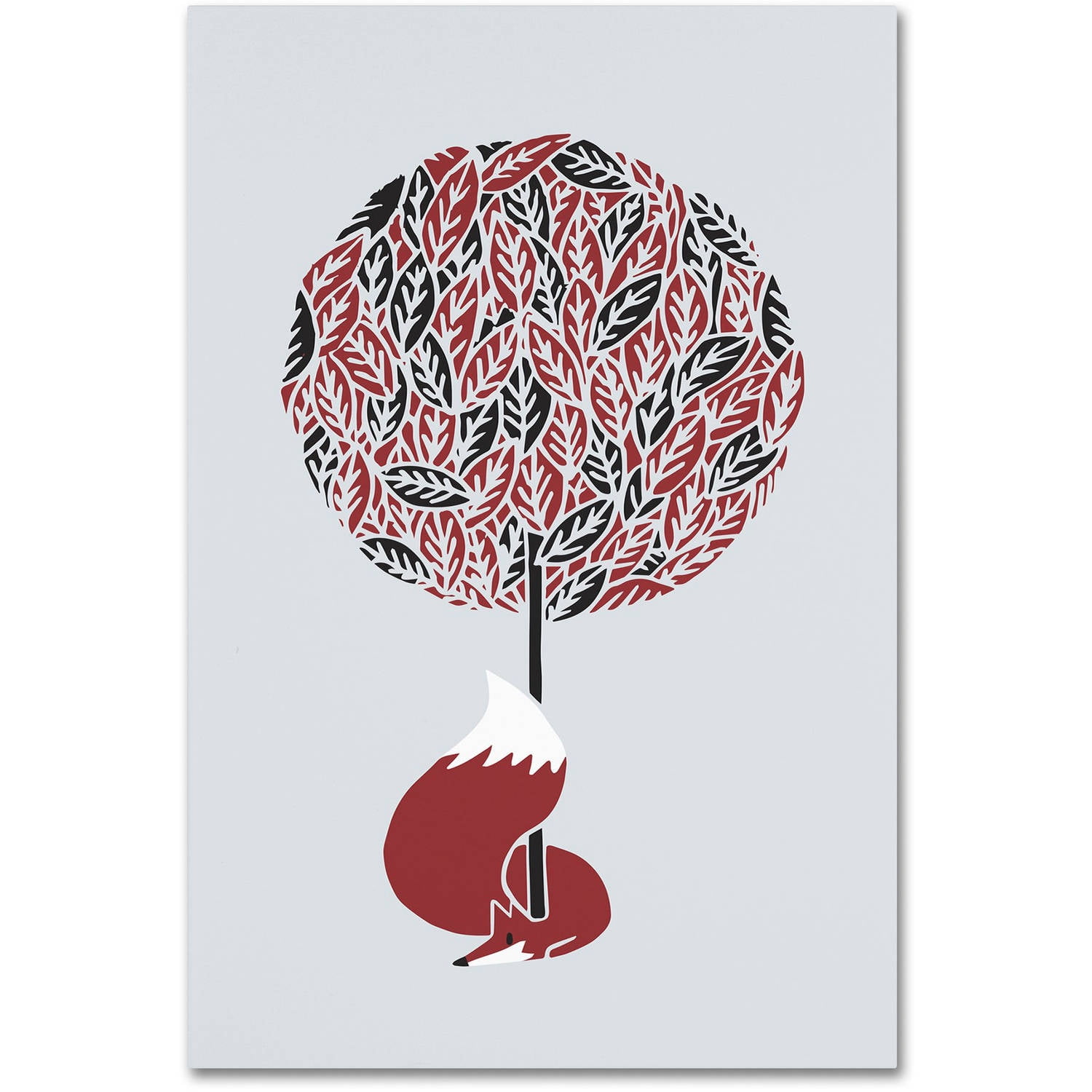 Trademark Fine Art 'Cherry Tree Fox' Canvas Art by Robert Farkas