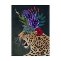 Trademark Fine Art 'Chewing Giraffe Flowers 1' Canvas Art by Fab Funky
