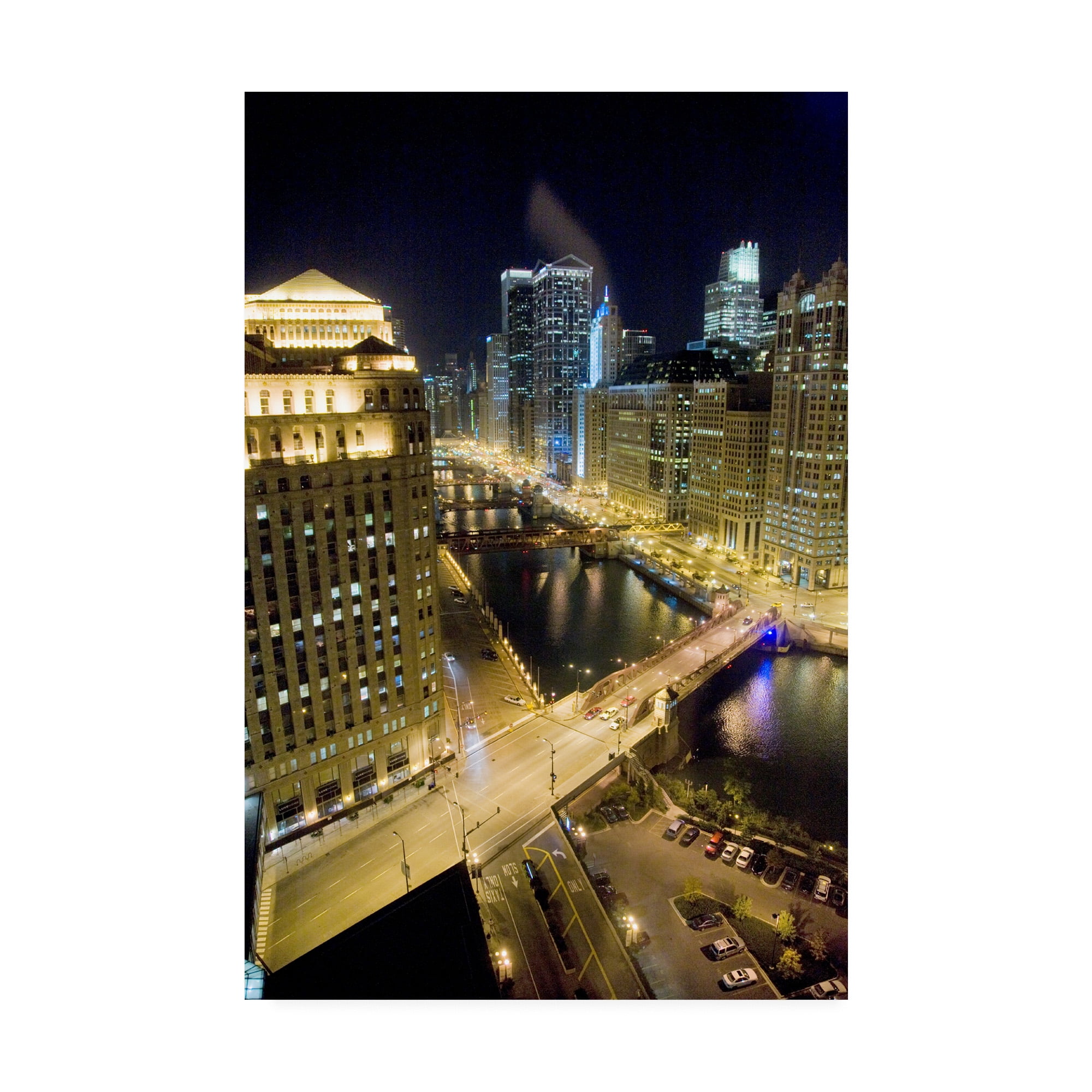 Trademark Fine Art 'Chicago At Night Chicago Color' Canvas Art by Monte Nagler