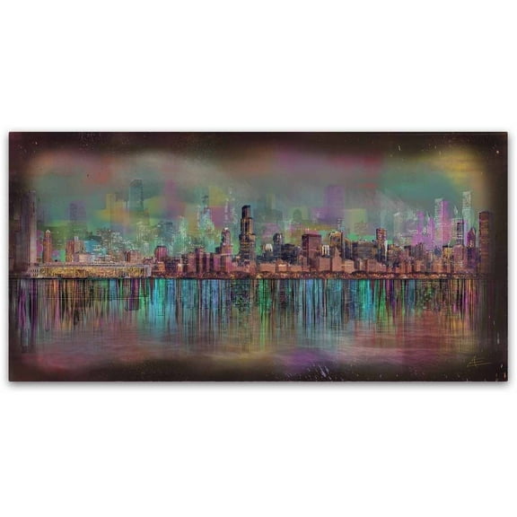 Trademark Fine Art 'Chicago' Canvas Art by Ellicia Amando