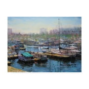 Trademark Fine Art 'Chicago Harbor' Canvas Art by Mark Lagu