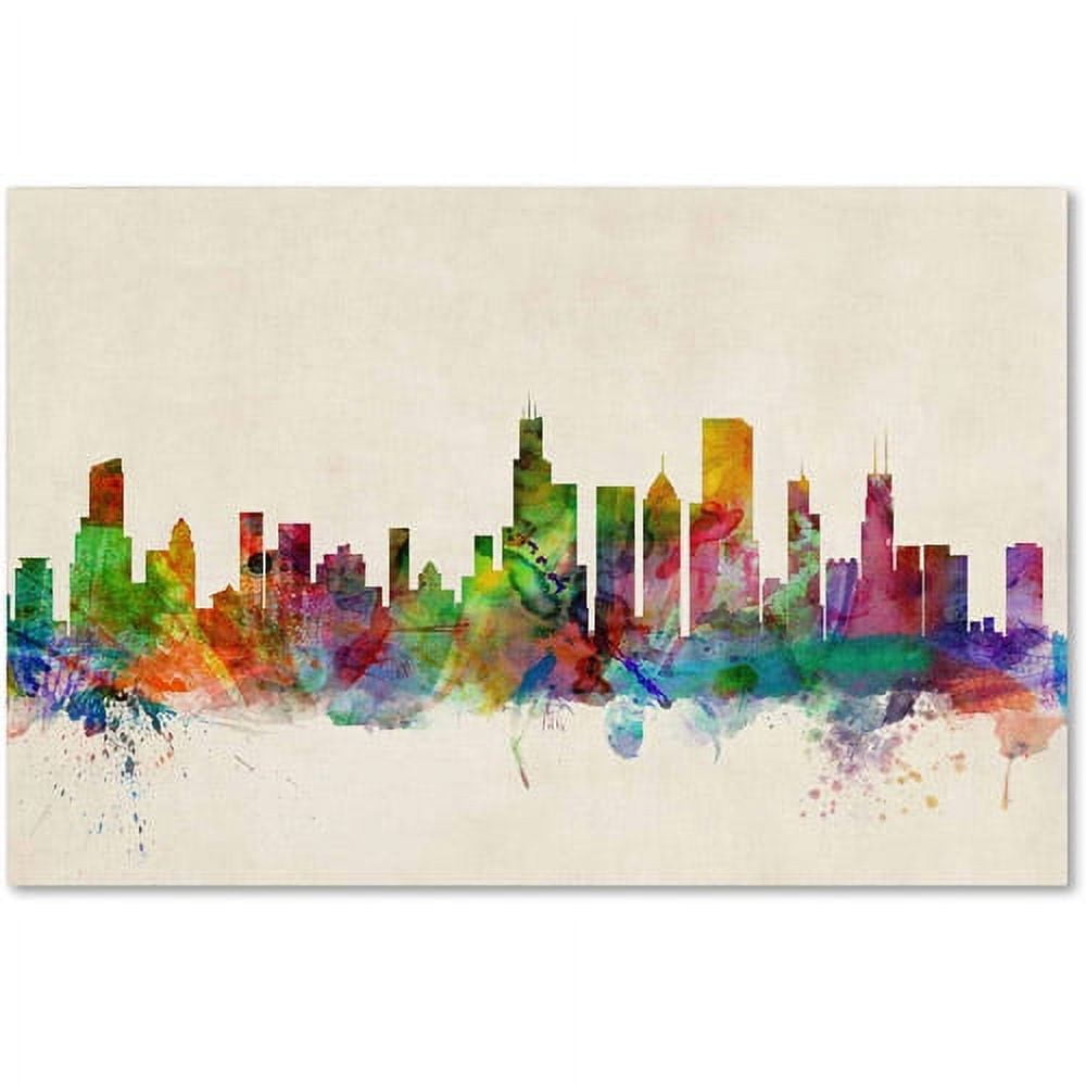 Trademark Fine Art "Chicago, Illinois" Canvas Art by Michael Tompsett