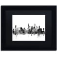 thumbnail image 1 of Trademark Fine Art "Chicago Illinois Skyline B&W" Canvas Art by Michael Tompsett, Black Matte, Black Frame, 1 of 4