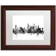 thumbnail image 1 of Trademark Fine Art "Chicago Illinois Skyline B&W" Canvas Art by Michael Tompsett, White Matte, Wood Frame, 1 of 4