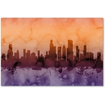 Trademark Fine Art "Chicago Illinois Skyline III" Canvas Art by Michael Tompsett
