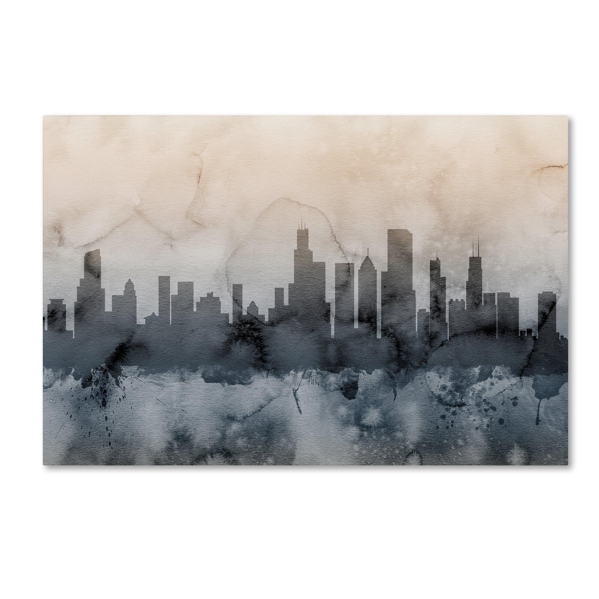 Trademark Fine Art "Chicago Illinois Skyline V" Canvas Art by Michael Tompsett