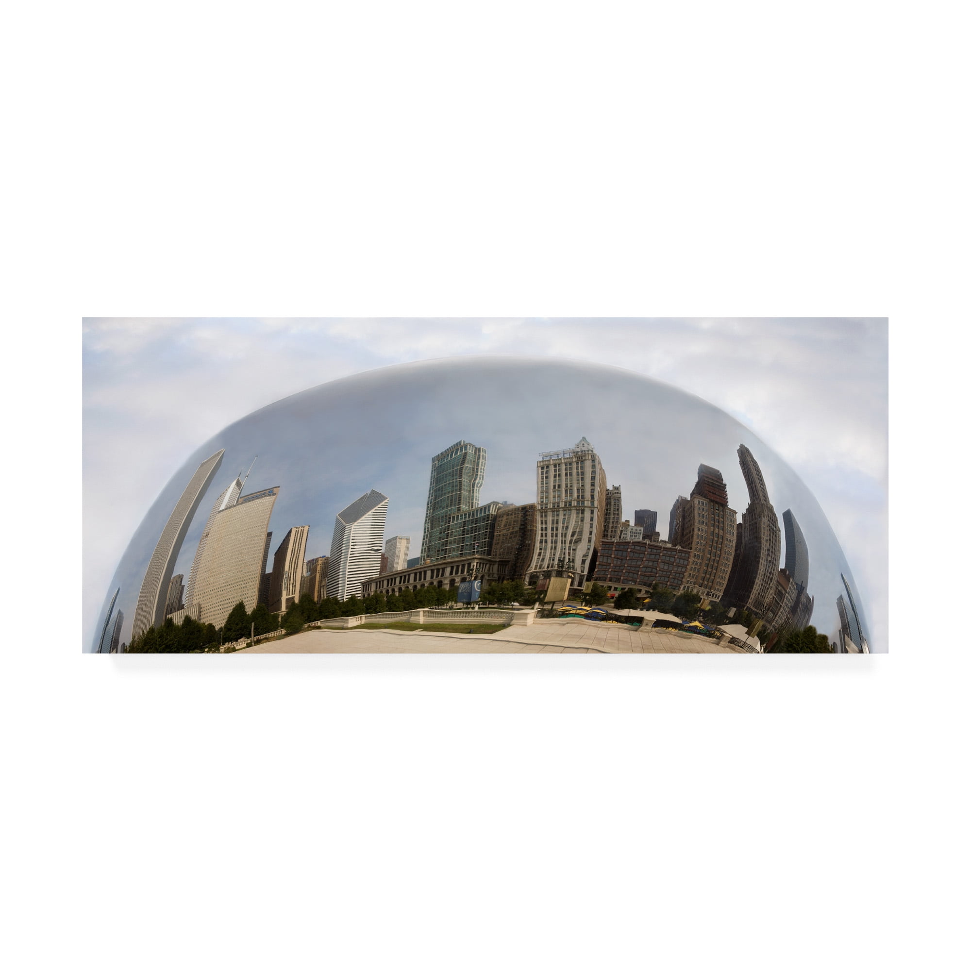 Trademark Fine Art 'Chicago Reflections Chicago Illinois Color Pan' Canvas Art by Monte Nagler