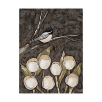 Trademark Fine Art 'Chickadee And Tulips I' Canvas Art by Jade Reynolds