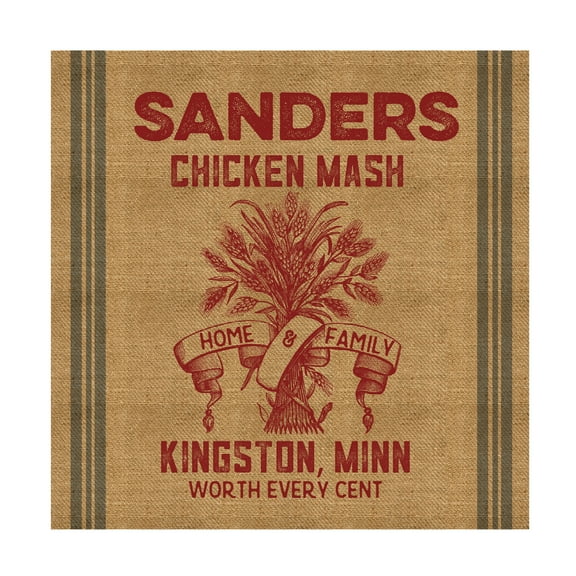 Trademark Fine Art 'Chicken Mash Feed Sack' Canvas Art by Marcee Duggar