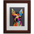 thumbnail image 1 of Trademark Fine Art "Chihuahua Dog Grey" Canvas Art by Michael Tompsett, White Matte, Wood Frame, 1 of 4