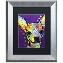 Trademark Fine Art "Chihuahua II" Canvas Art by Dean Russo, Black Matte, Silver Frame
