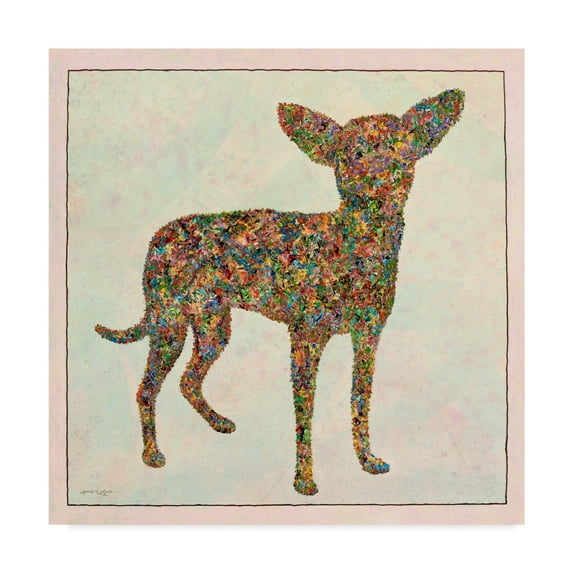 Trademark Fine Art 'Chihuahua Shape' Canvas Art by James W. Johnson