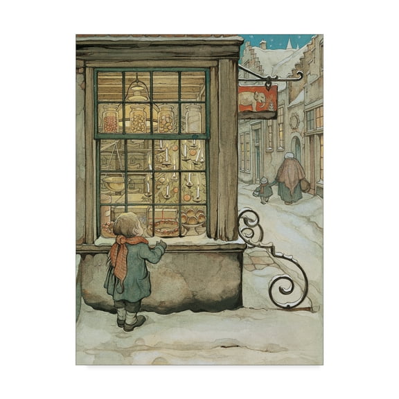 Trademark Fine Art 'Child At The Bakery' Canvas Art by Anton Pieck